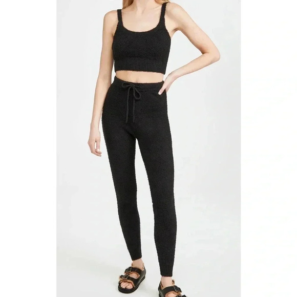 REFORMATION NWT Monte Two 2 Piece Set Fuzzy Cropped Tank High Rise Joggers M - Picture 1 of 12